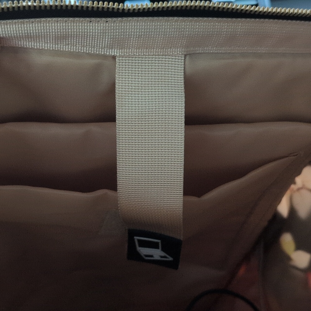 Vsnoon Laptop Backpack With Grey Pink Floral Design - Picture 3 of 12